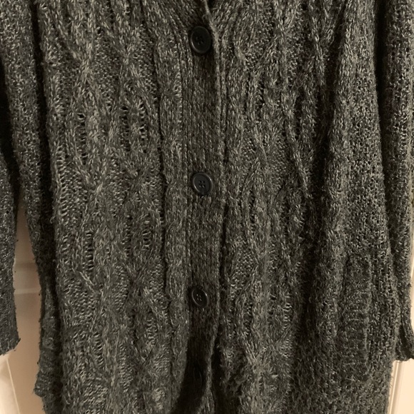 Faded Glory Sweaters - Dark Grey Long Cardigan
